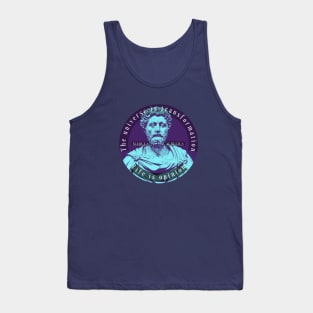 Copy of Marcus Aurelius portrait and quote: The universe is transformation life is opinion Tank Top